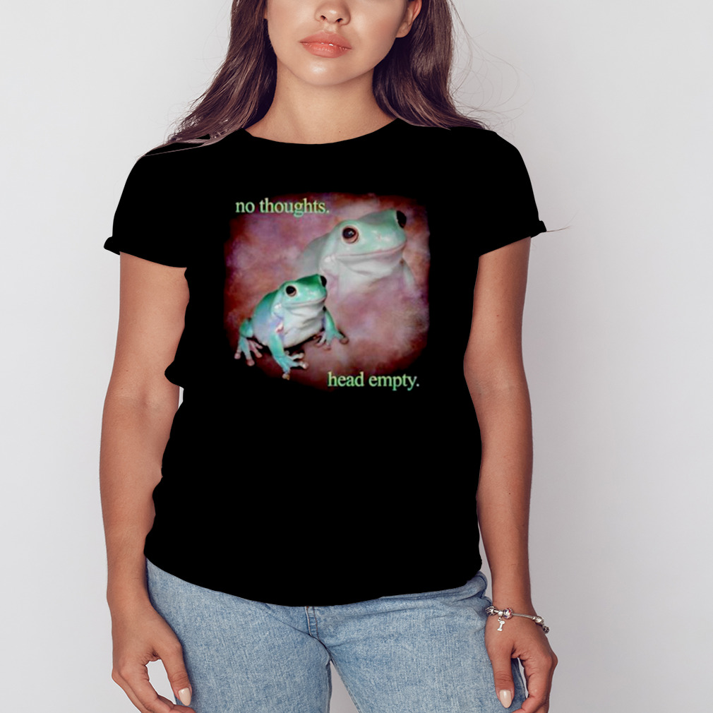 No thoughts head empty frog shirt 2 Women's tshirt