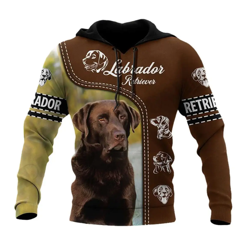 3D Printed Labrador Pet Dog Animal Art Harajuku Street Casual Unique Unisex HoodieSweatshirt