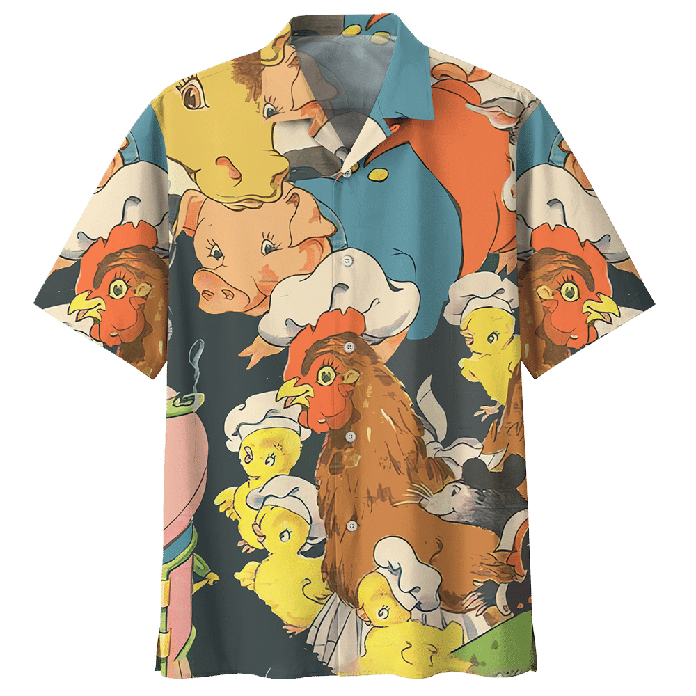 Chicken Colorful Amazing Design Unisex Hawaiian Shirt
