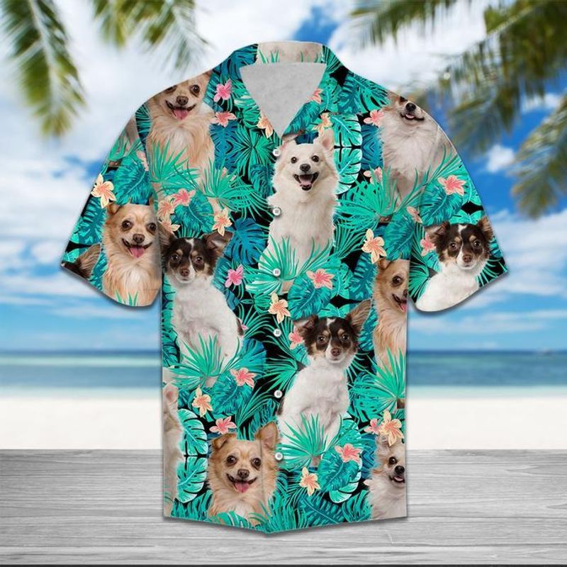 Chihuahua Blue Nice Design Unisex Hawaiian Shirt 1 Chihuahua Blue Nice Design Unisex Hawaiian Shirt
