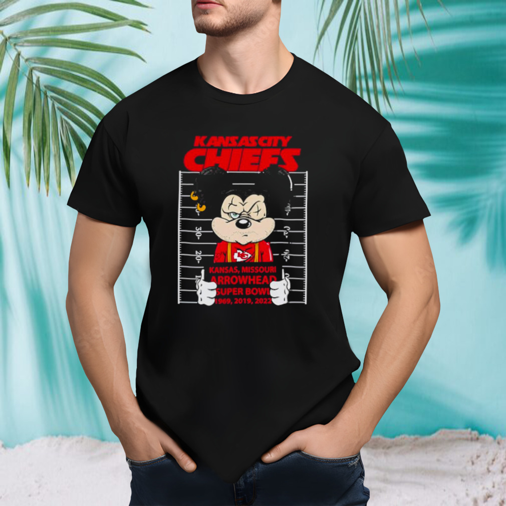 Kansas City Chiefs Mickey Mouse Kansas Missouri Arrowhead Super Bowl 1969 2019 2022 Shirt