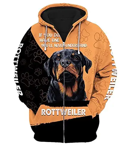 Rottweiler Dog 3D Unisex Hoodie, 3D Sweater Hoodie, All Over Hoodie, Gift For HUsband, Hoodie For Husband, 3D Sweatshirt, All Over Printed Perfects 3D Hoodie, Zip Hoodie