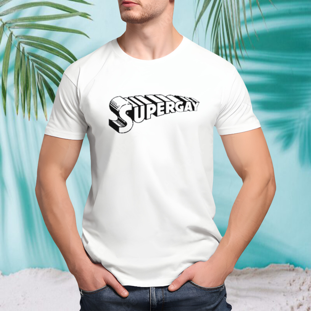 Supergay superman logo parody shirt