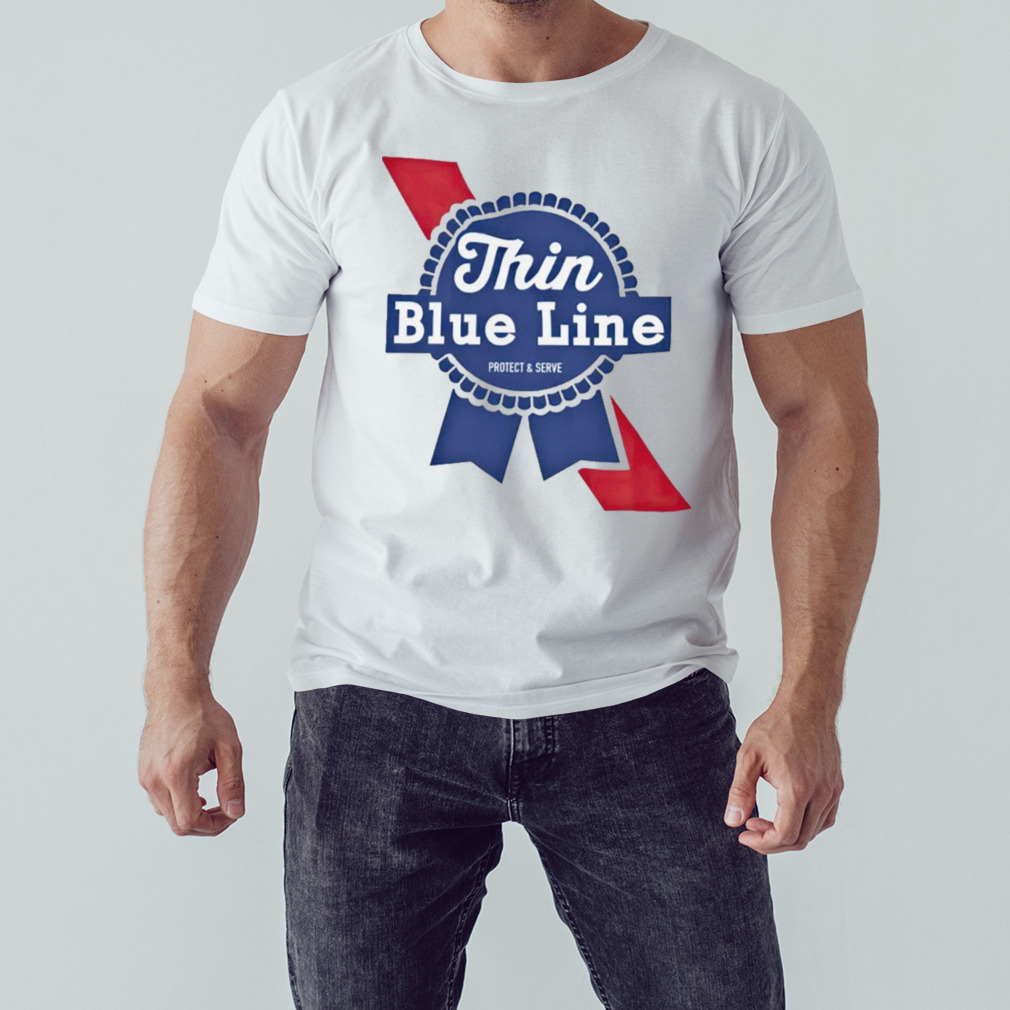 Thin blue line logo shirt