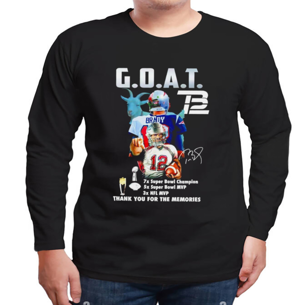 NEW SALE Tom Brady GOAT signature shirt, hoodie, sweater, long