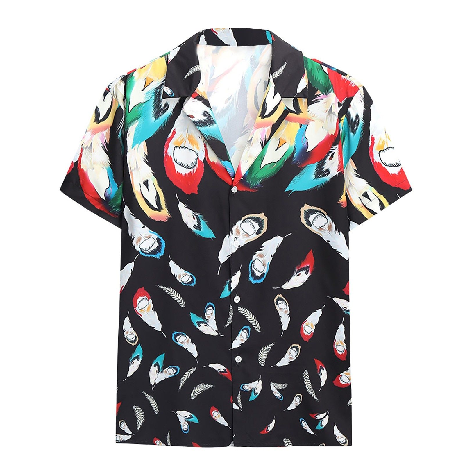 Abstract  Black High Quality Unisex Hawaiian Shirt For Men