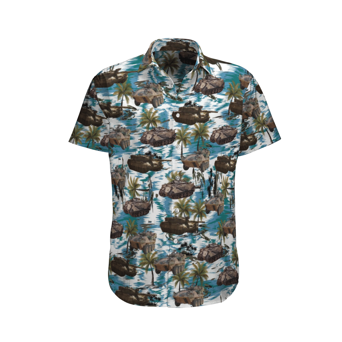 Aslav And Leopard Blue High Quality Unisex Hawaiian Shirt