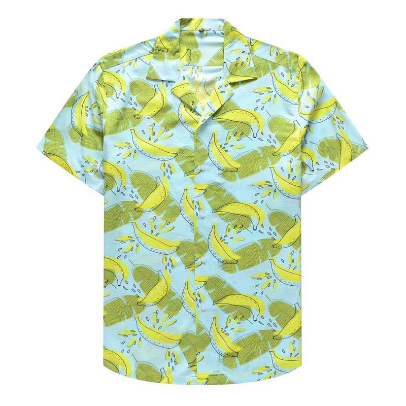 Banana  Blue High Quality Unisex Hawaiian Shirt