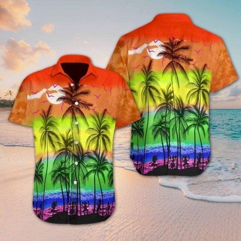 Beach Hawaii Lgbt Colorful Unique Design Unisex Hawaiian Shirt