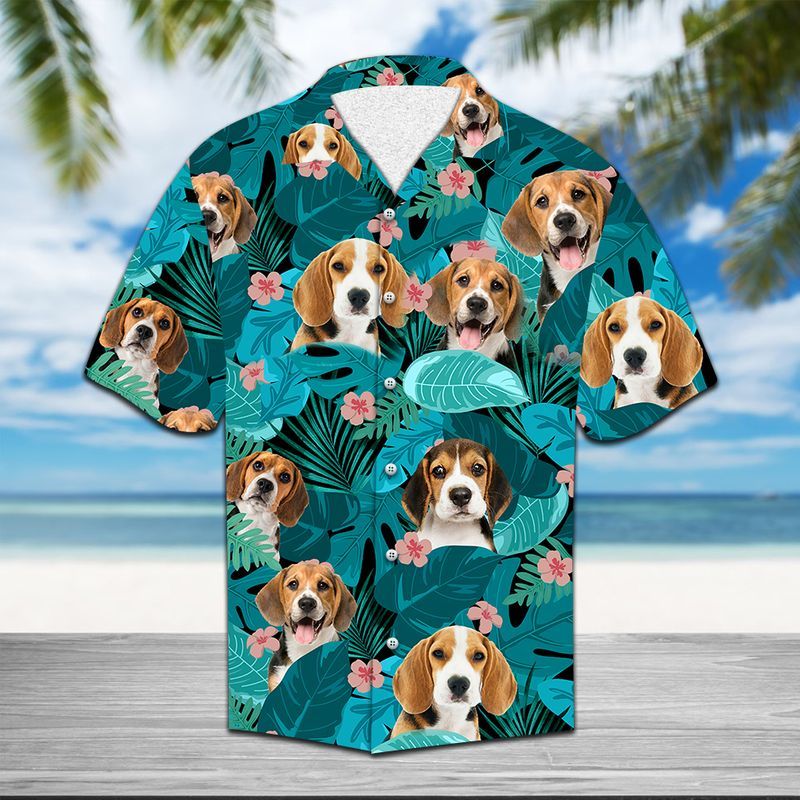 Beagle Blue Nice Design Unisex Hawaiian Shirt
