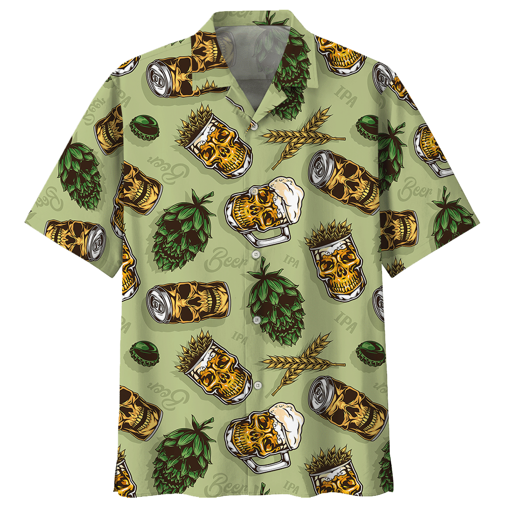 Beer Green Unisex Hawaiian Shirt For Men And Women