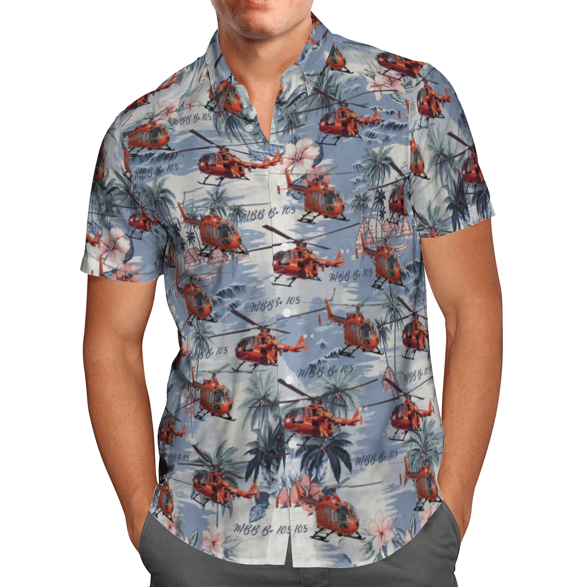BoGermany Blue High Quality Unisex Hawaiian Shirt