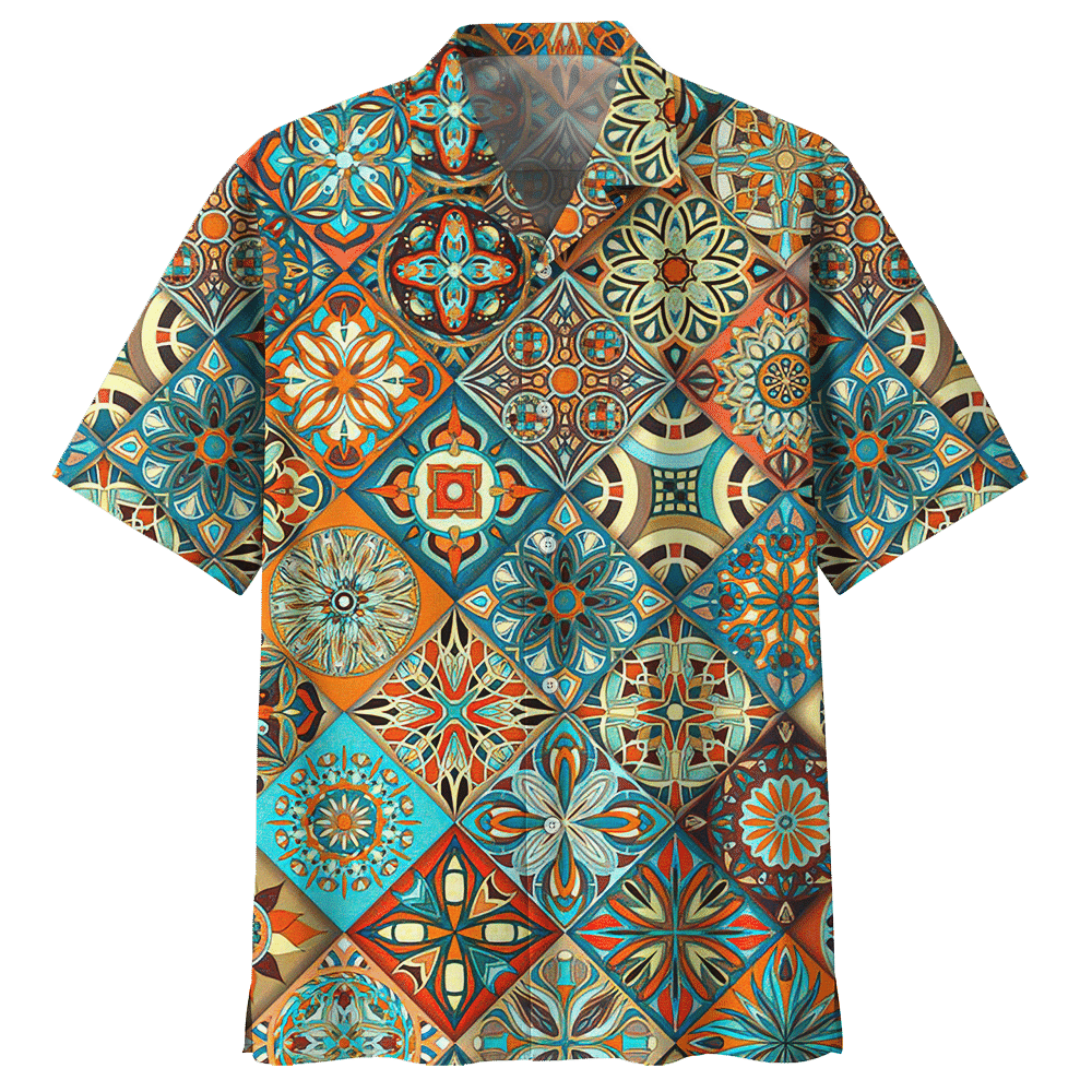 Bohemian Colorful Awesome Design Unisex Hawaiian Shirt