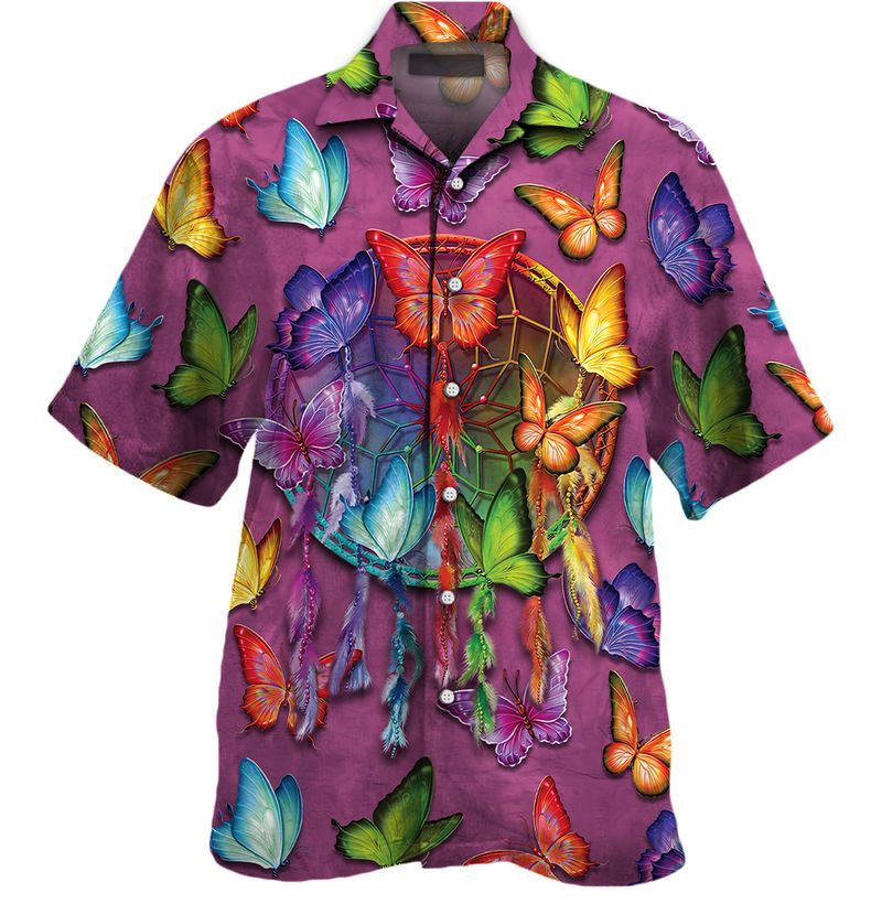 Butterfly Pattern Colorful Amazing Design Unisex Hawaiian Shirt