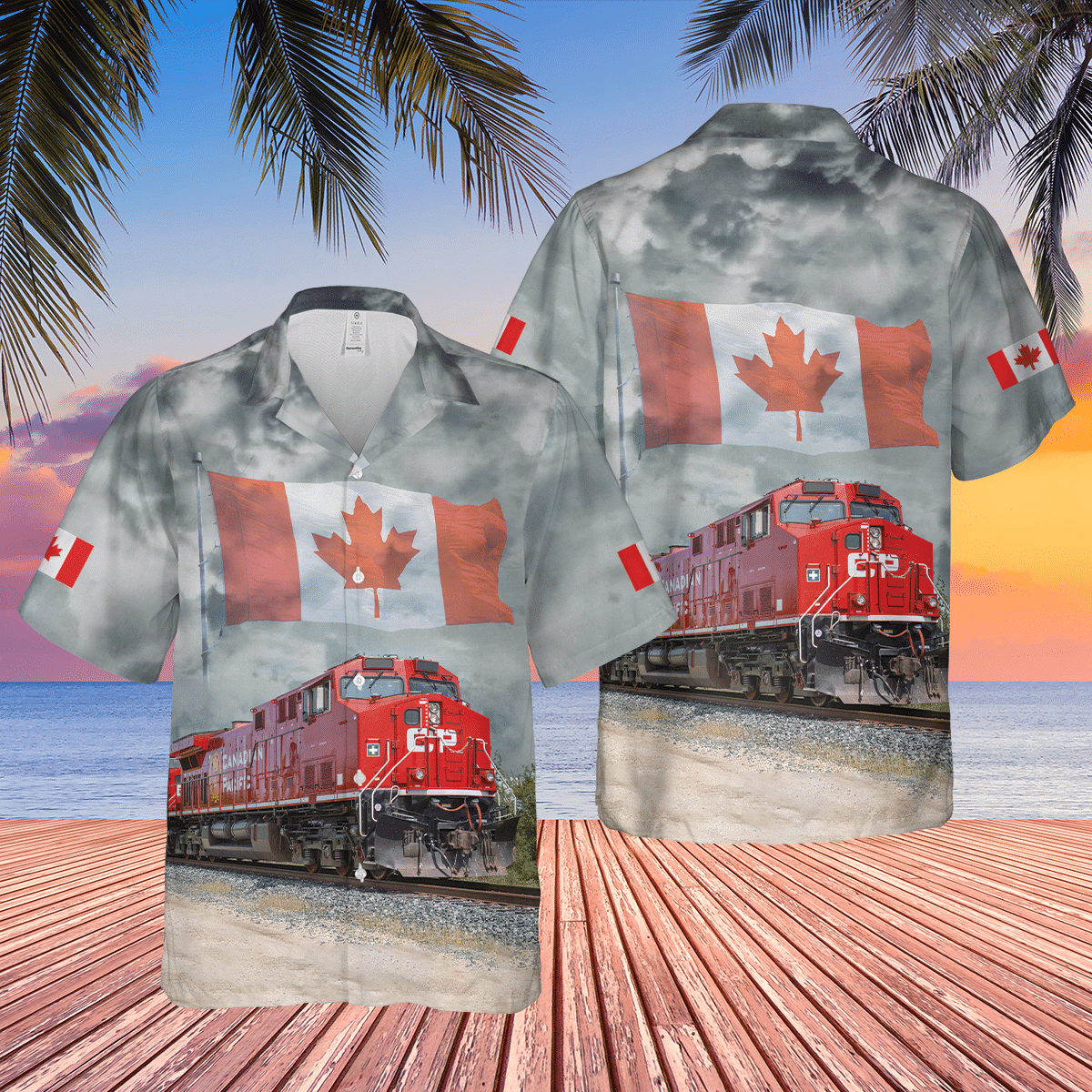 Canadian Train Driver Unisex Hawaiian Shirt