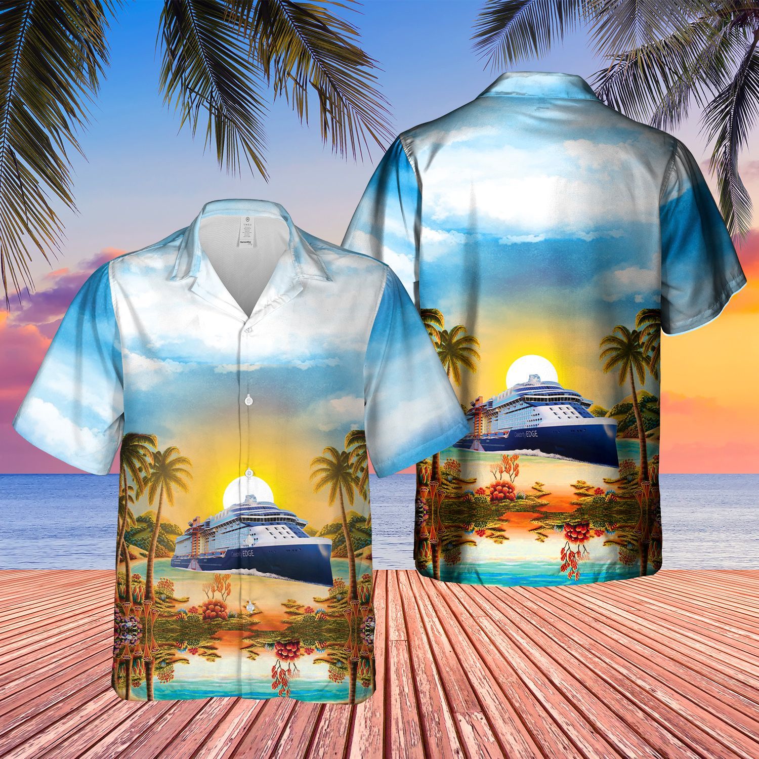 Celebrity Cruises Blue Awesome Design Unisex Hawaiian Shirt