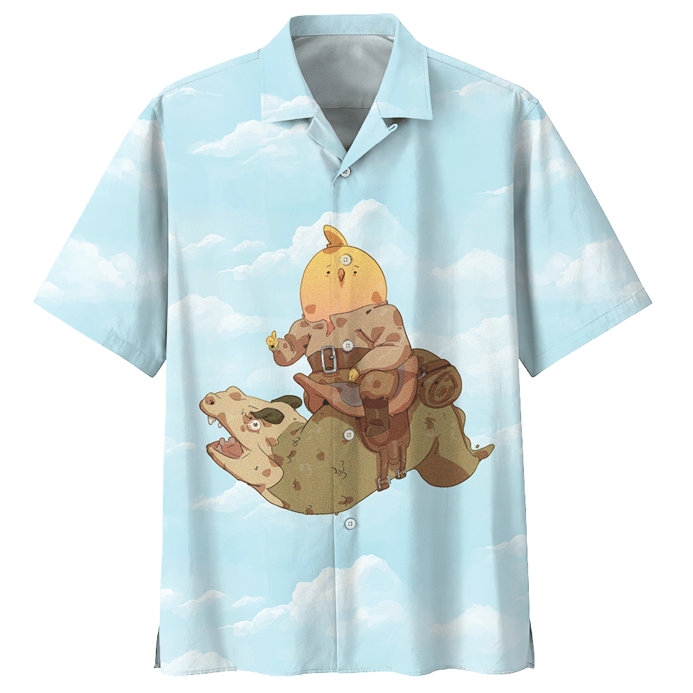 Chicken Blue Nice Design Unisex Hawaiian Shirt
