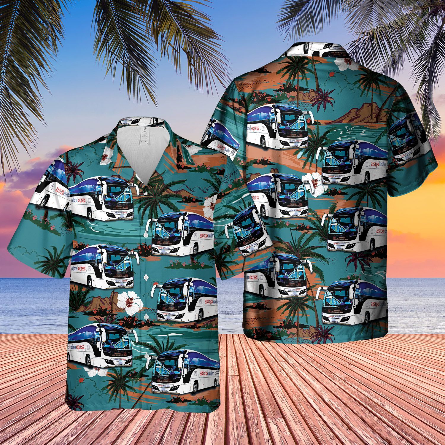 Coach Driver Blue Amazing Design Unisex Hawaiian Shirt