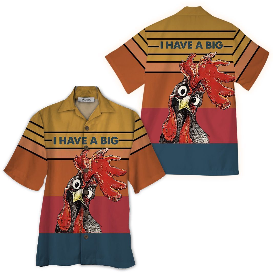 Cock Colorful Amazing Design Unisex Hawaiian Shirt