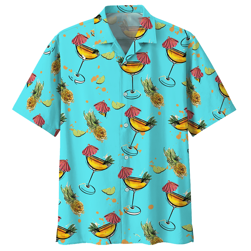 Cocktail Blue Awesome Design Unisex Hawaiian Shirt