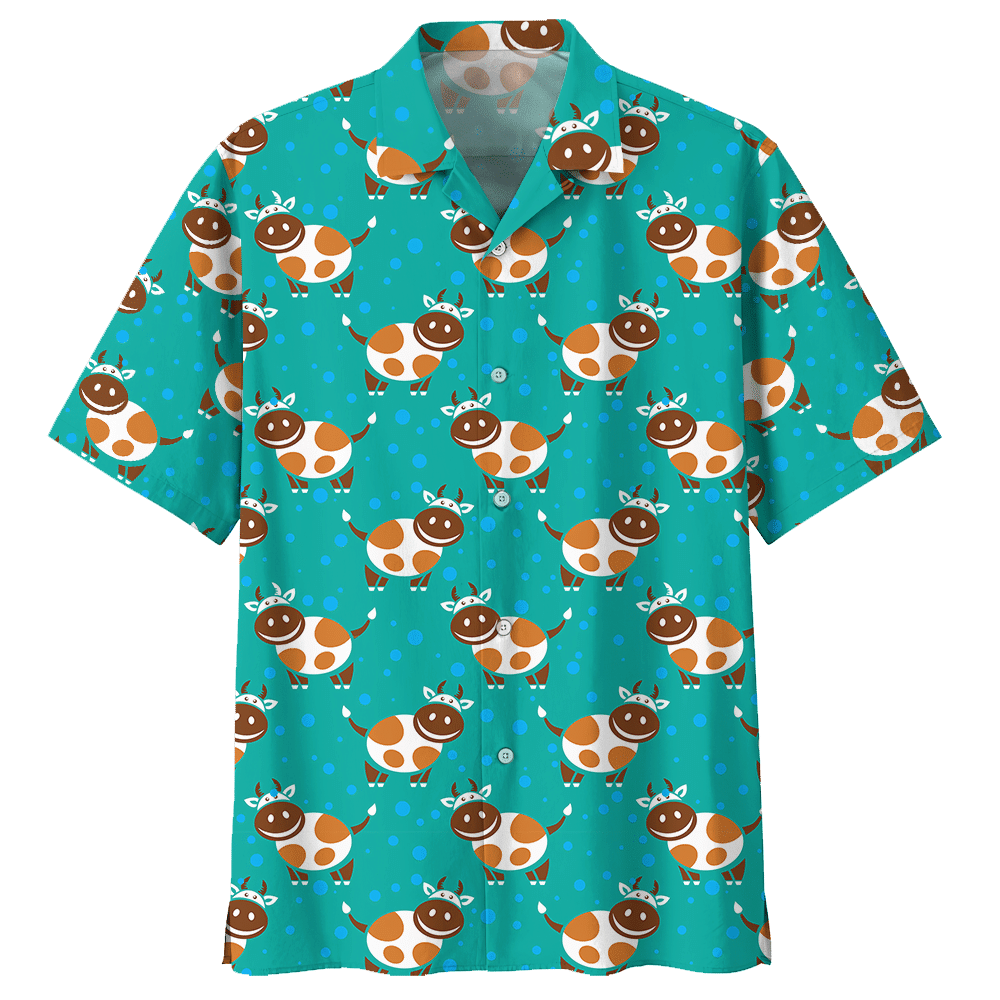 Cow Blue Amazing Design Unisex Hawaiian Shirt