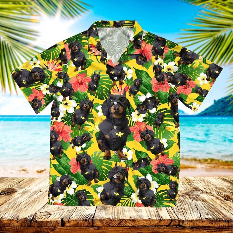 Cute Dachshund Summer Colorful Nice Design Unisex Hawaiian Shirt