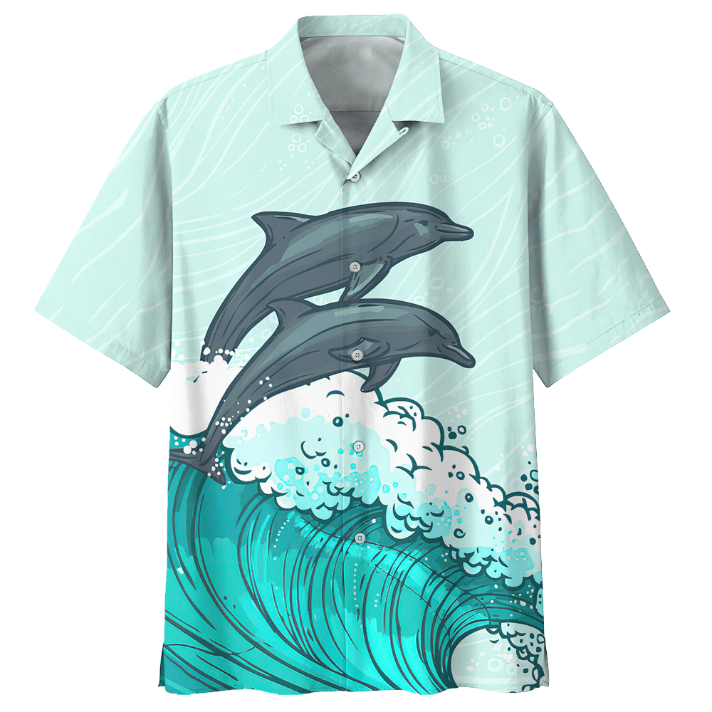 Dolphin Blue Amazing Design Unisex Hawaiian Shirt