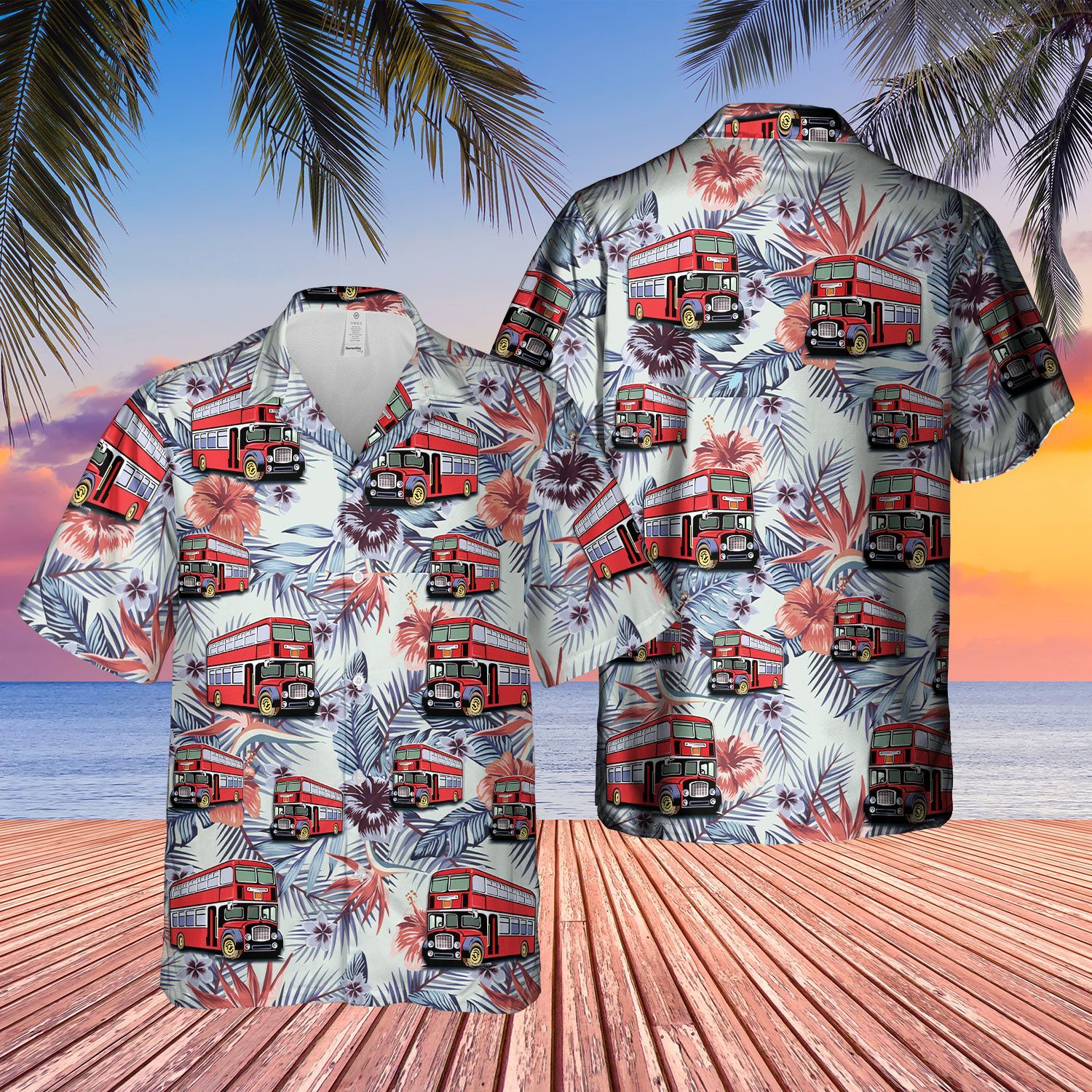 Doubledecker Bus Bristol Lodekka Blue Awesome Design Unisex Hawaiian Shirt For Men And Women Dhc17063387