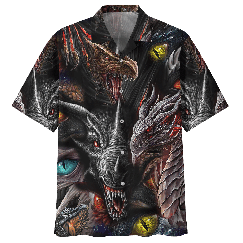 Dragon Black Nice Design Unisex Hawaiian Shirt