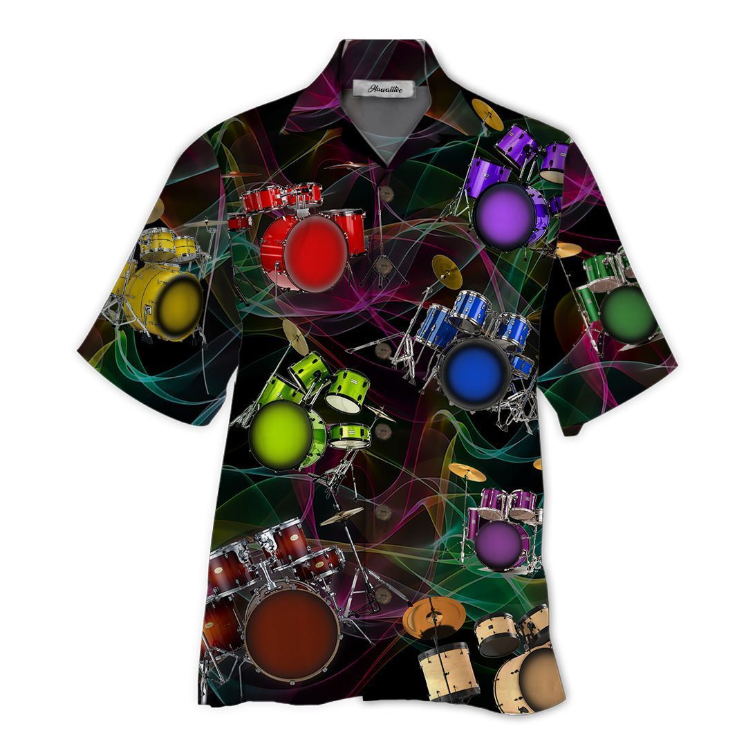 Drum Black Awesome Design Unisex Hawaiian Shirt