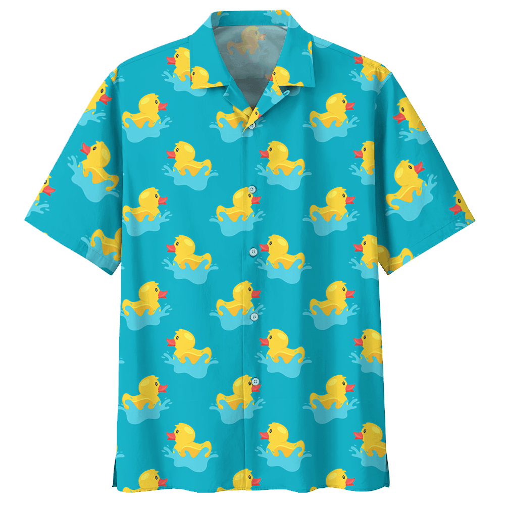 Duck Blue Unisex Hawaiian Shirt For Men And Women