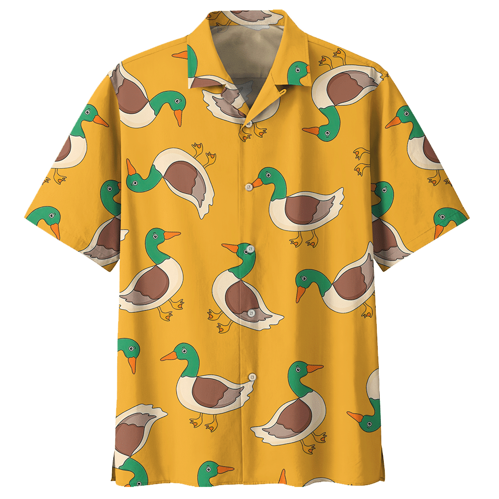 Duck Orange Unisex Hawaiian Shirt