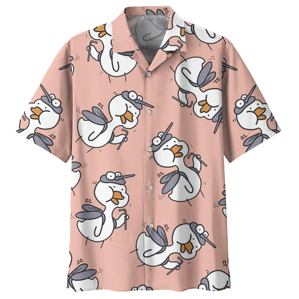 Duck Pink High Quality Unisex Hawaiian Shirt