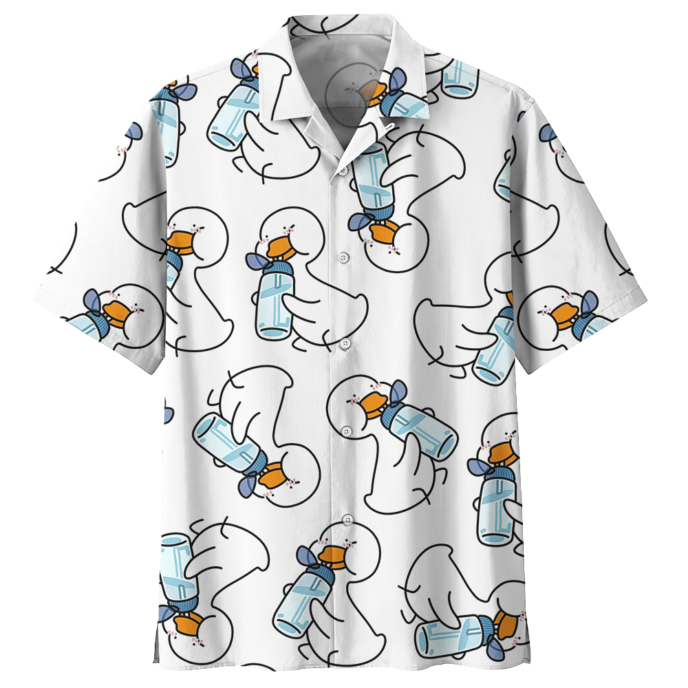 Duck White Nice Design Unisex Hawaiian Shirt