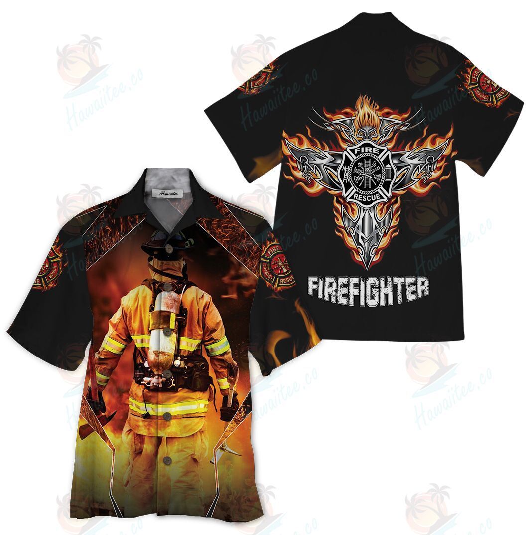 Firefighter Colorful Amazing Design Unisex Hawaiian Shirt