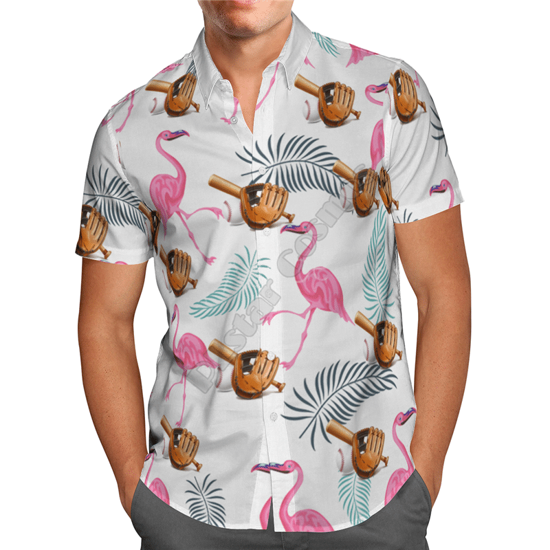 Flamingo White Nice Design Unisex Hawaiian Shirt