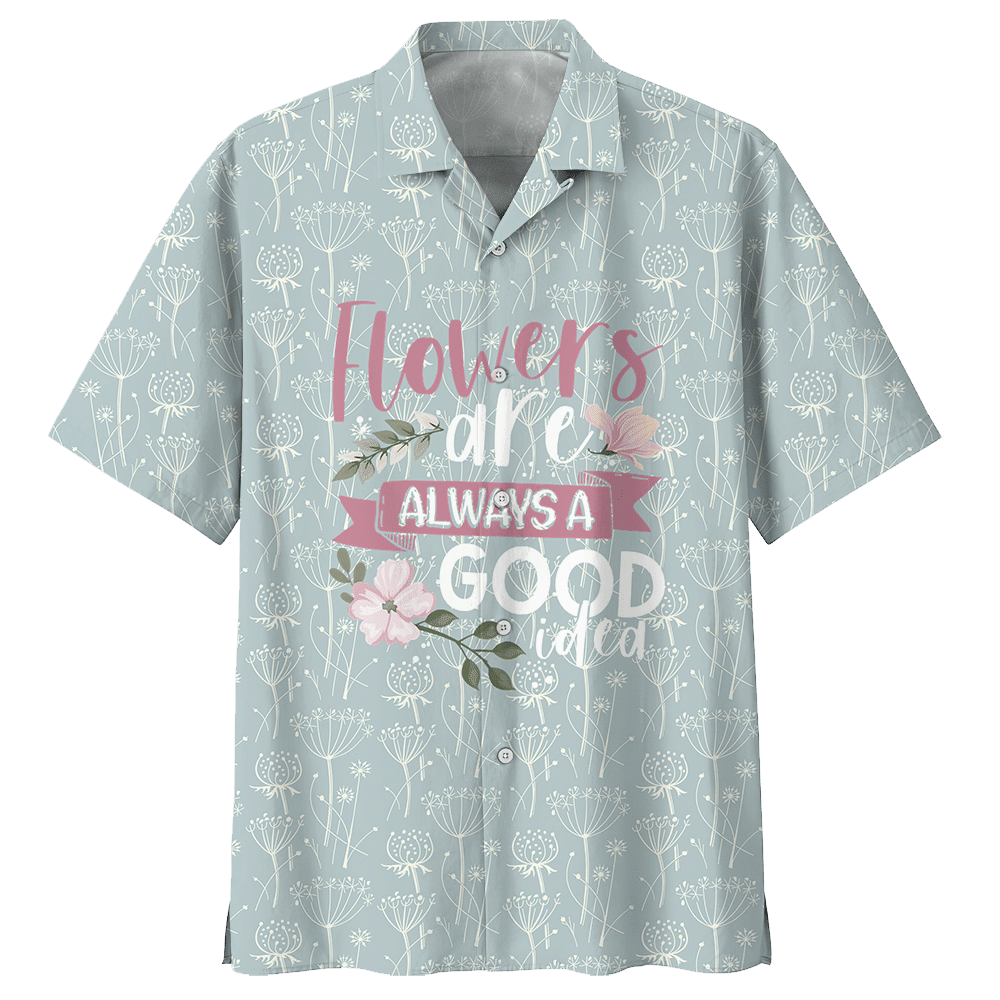 Florist Blue High Quality Unisex Hawaiian Shirts