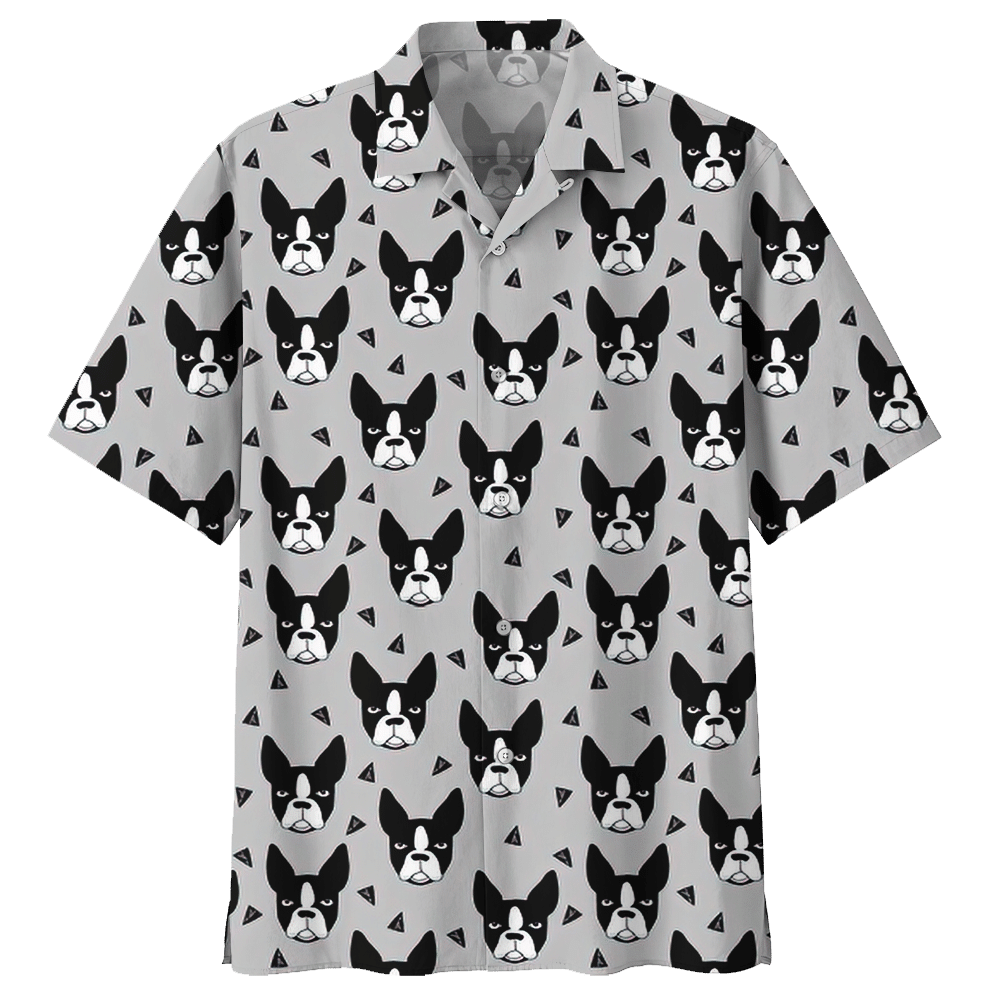 French Bulldog Gray High Quality Unisex Hawaiian Shirt