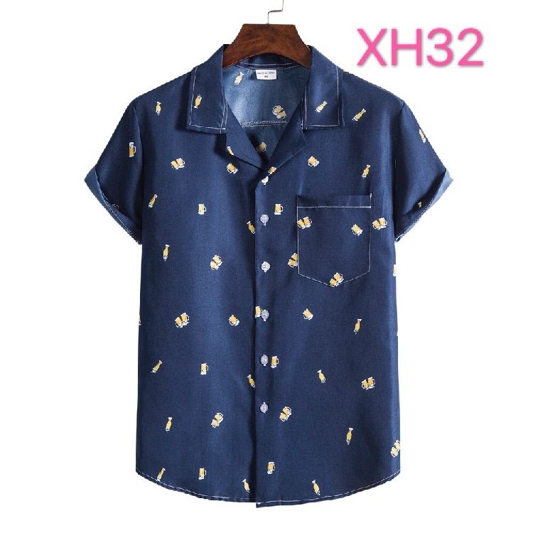 Funny Beer Blue Unique Design Unisex Hawaiian Shirt