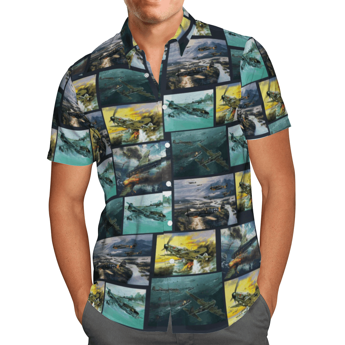 German World War Blue Amazing Design Unisex Hawaiian Shirt