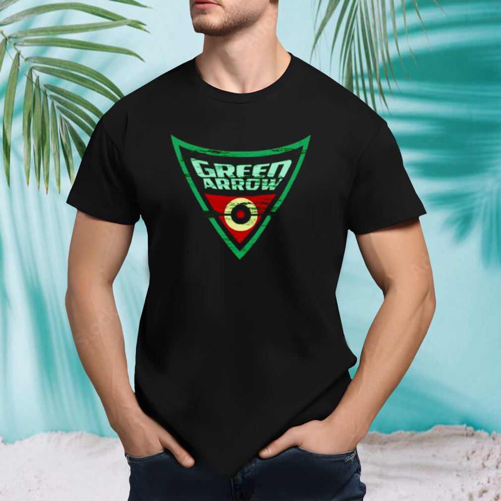 Distressed Design Green Arrow Logo shirt
