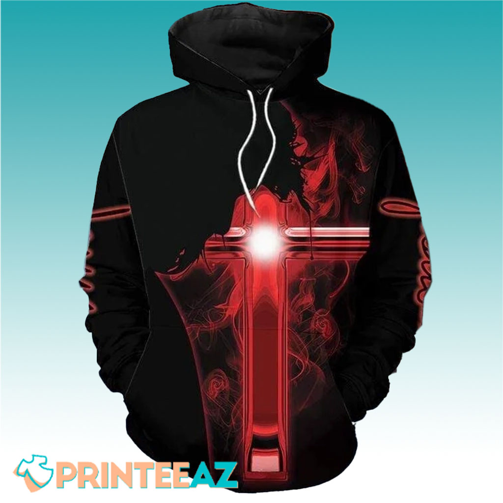The Lord Jesus With Red Cross 3D Hoodie