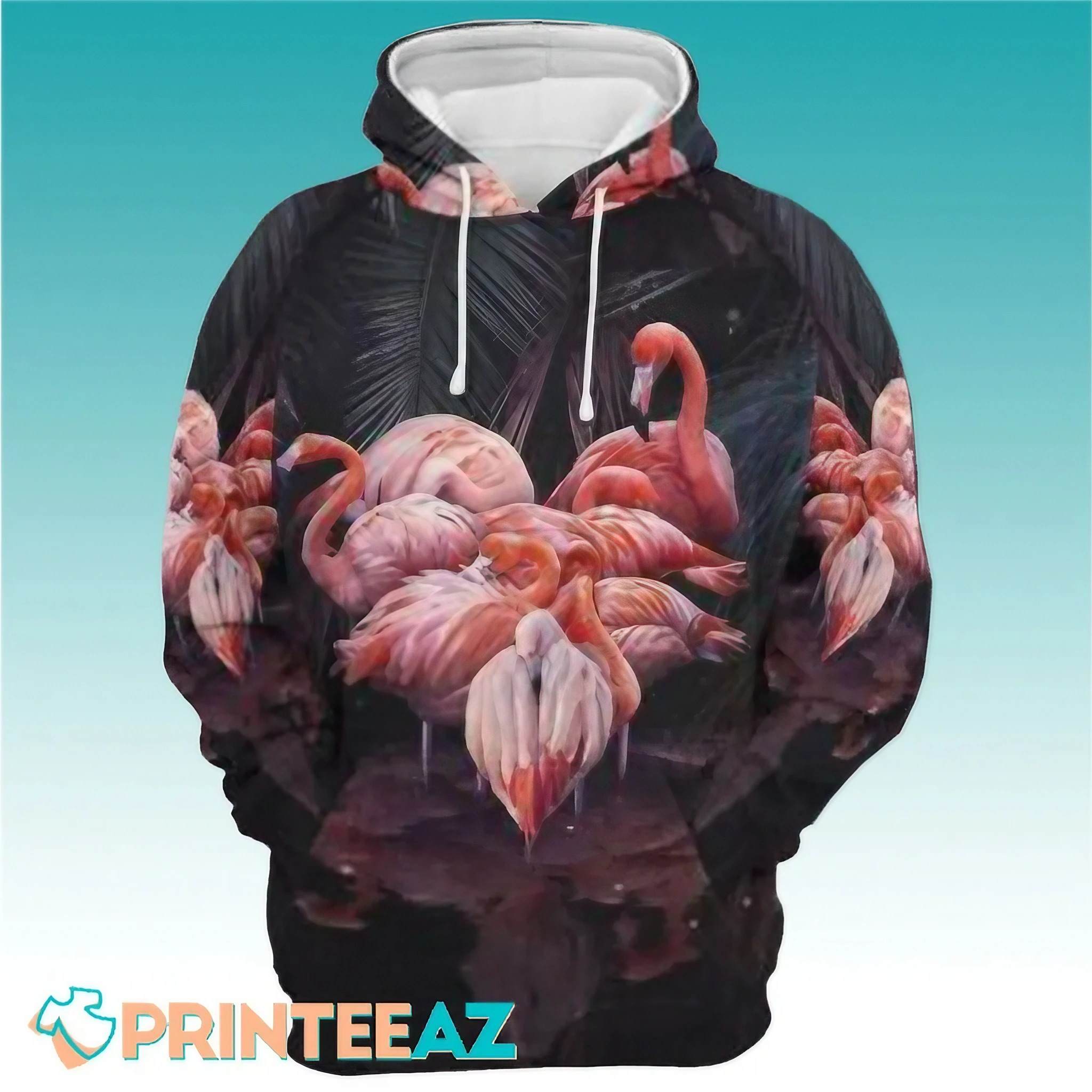 Valentines Day With Flamingo 3D Hoodie