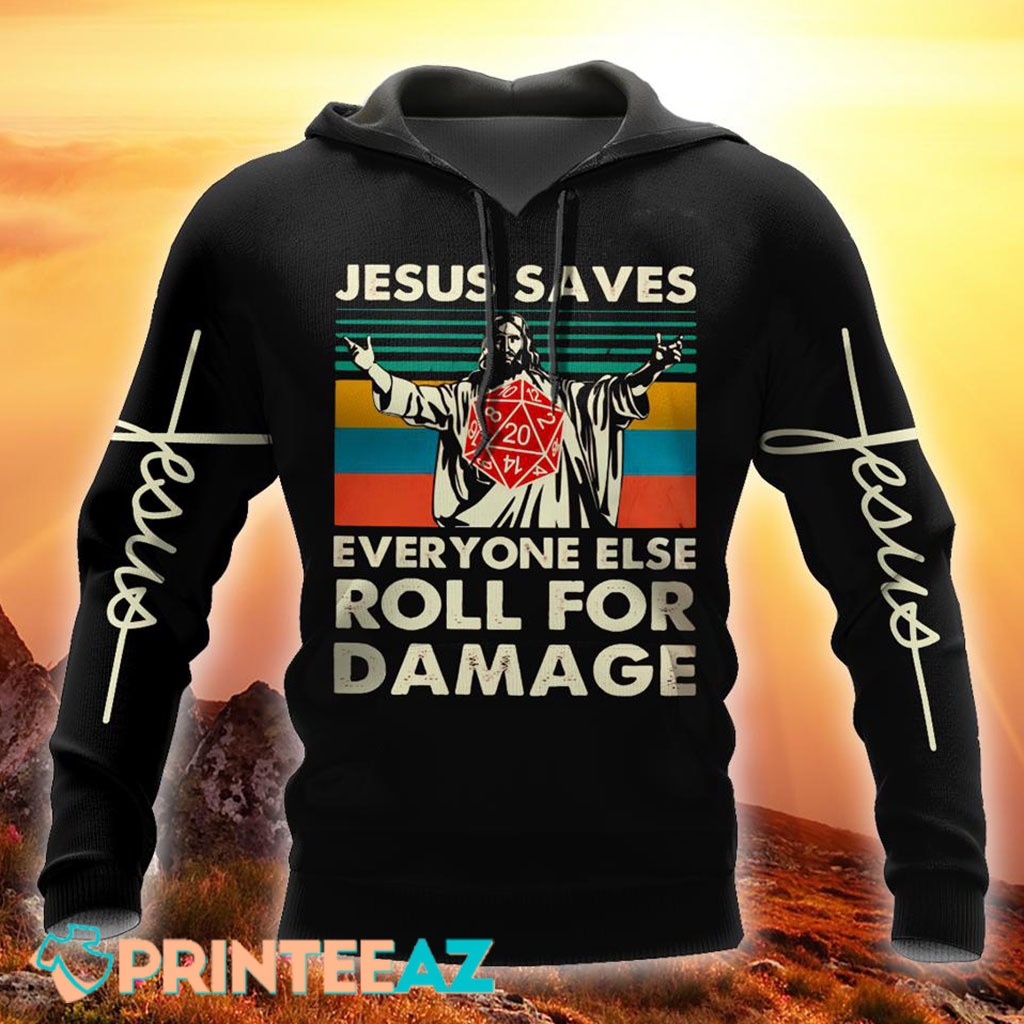 Vintage Jesus Saves For Men And Women With Yellow 3D Hoodie