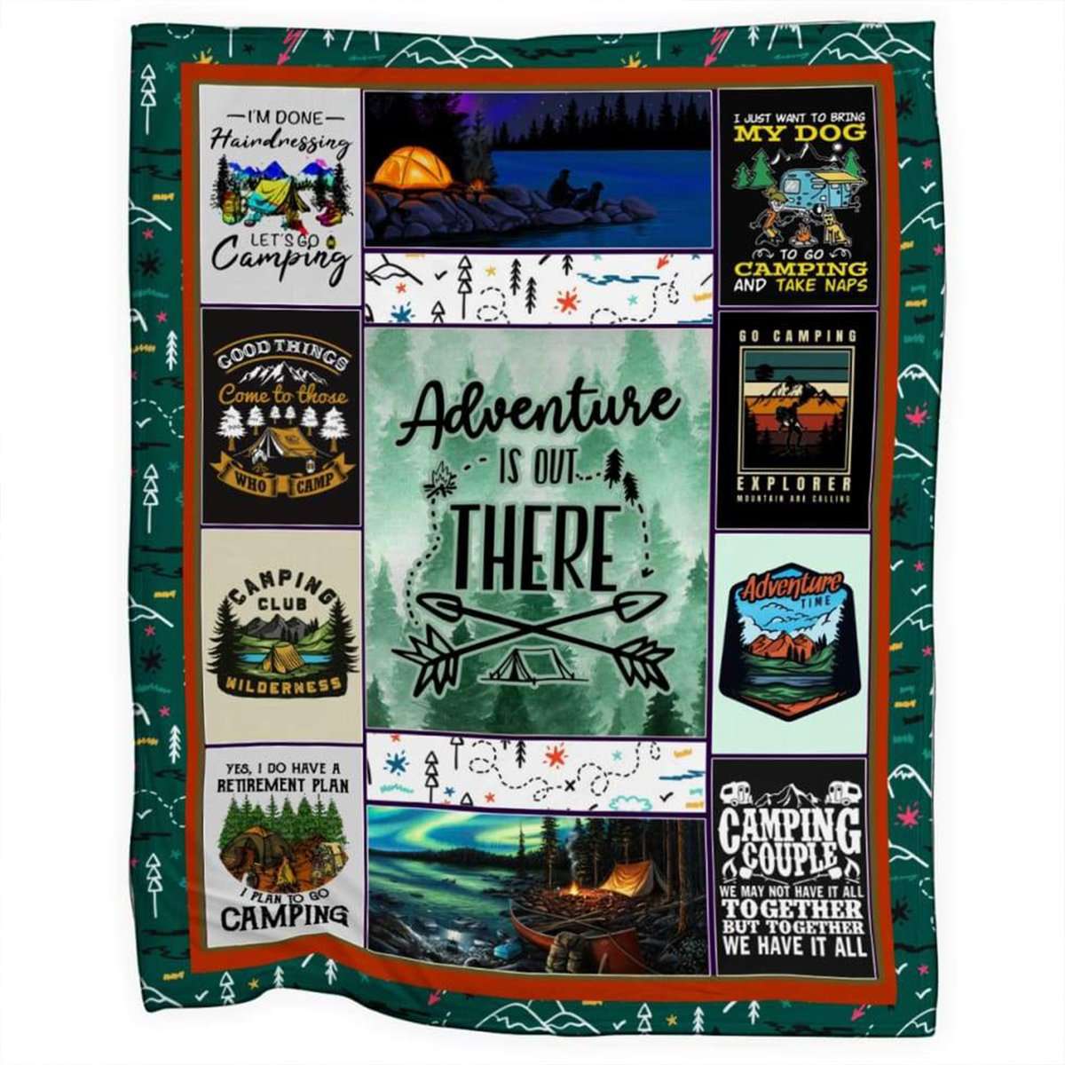 Adventure Is Out There Couples Blanket Gift For Camping Lovers
