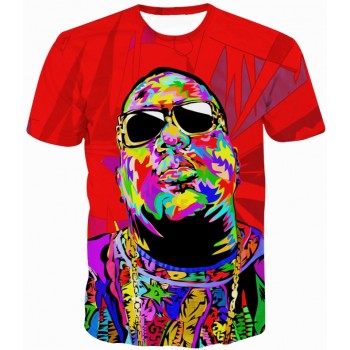 BIGGIE SMALLS RAINBOW FACE 3D TSHIRT