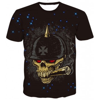 CIGAR SKULL 3D STREET WEAR TSHIRT