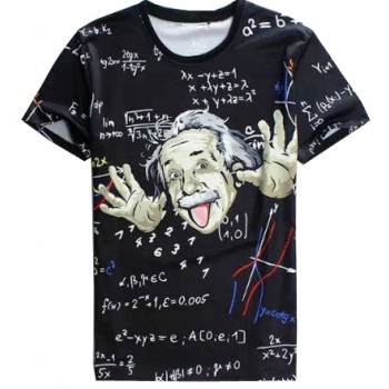 CRAZY MATHS EINSTEIN 3D STREET WEAR TSHIRT