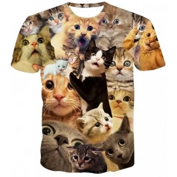 CUTE KITTY CATS 3D STREET WEAR TSHIRT