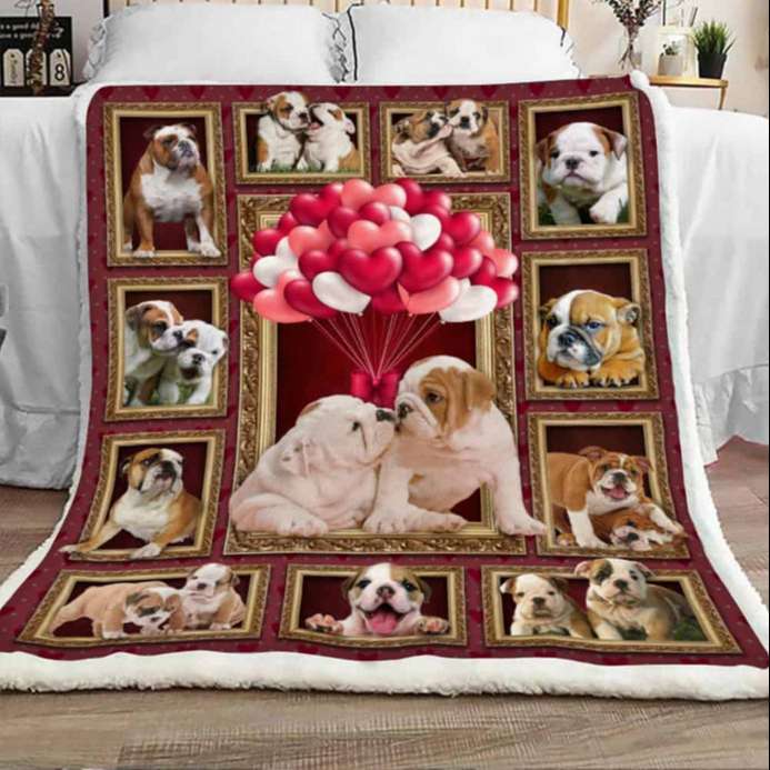 Couple Bulldog Cute Couple Blanket Best Couple Gift